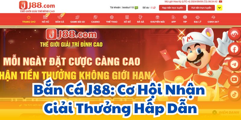 Bắn Cá J88: Cơ Hội Nhận Giải Thưởng Hấp Dẫn.